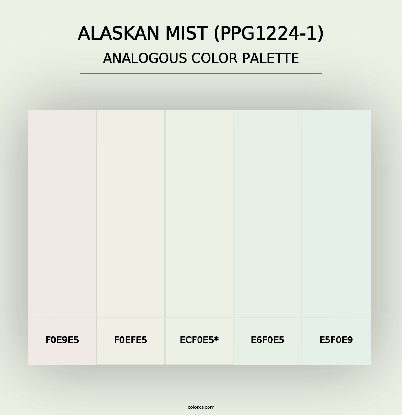 Alaskan Mist (PPG1224-1) - Analogous Color Palette