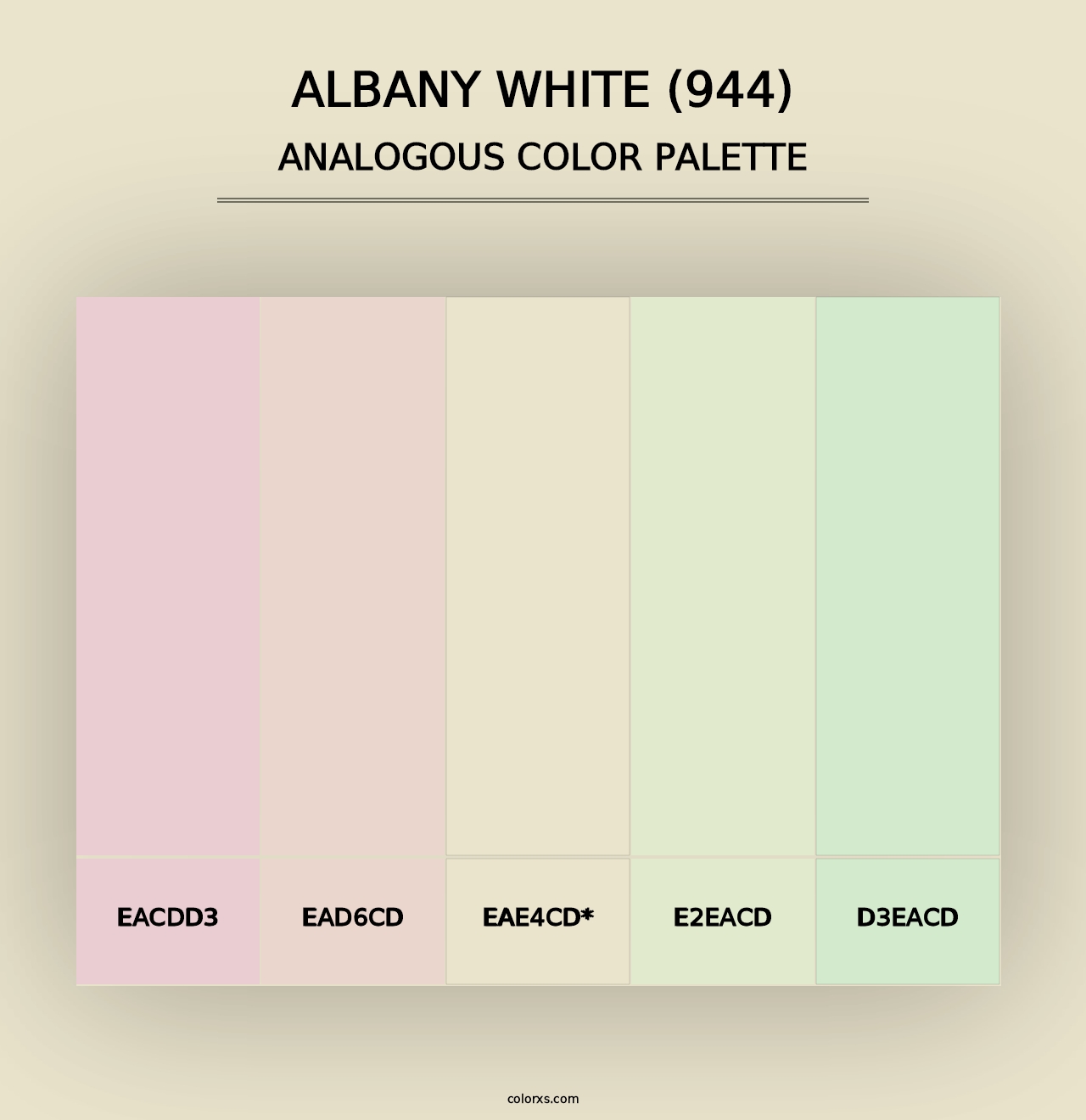 Albany White (944) - Analogous Color Palette