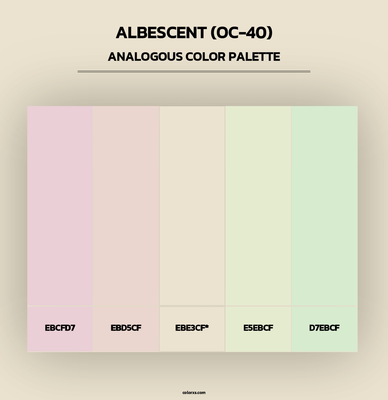 Albescent (OC-40) - Analogous Color Palette