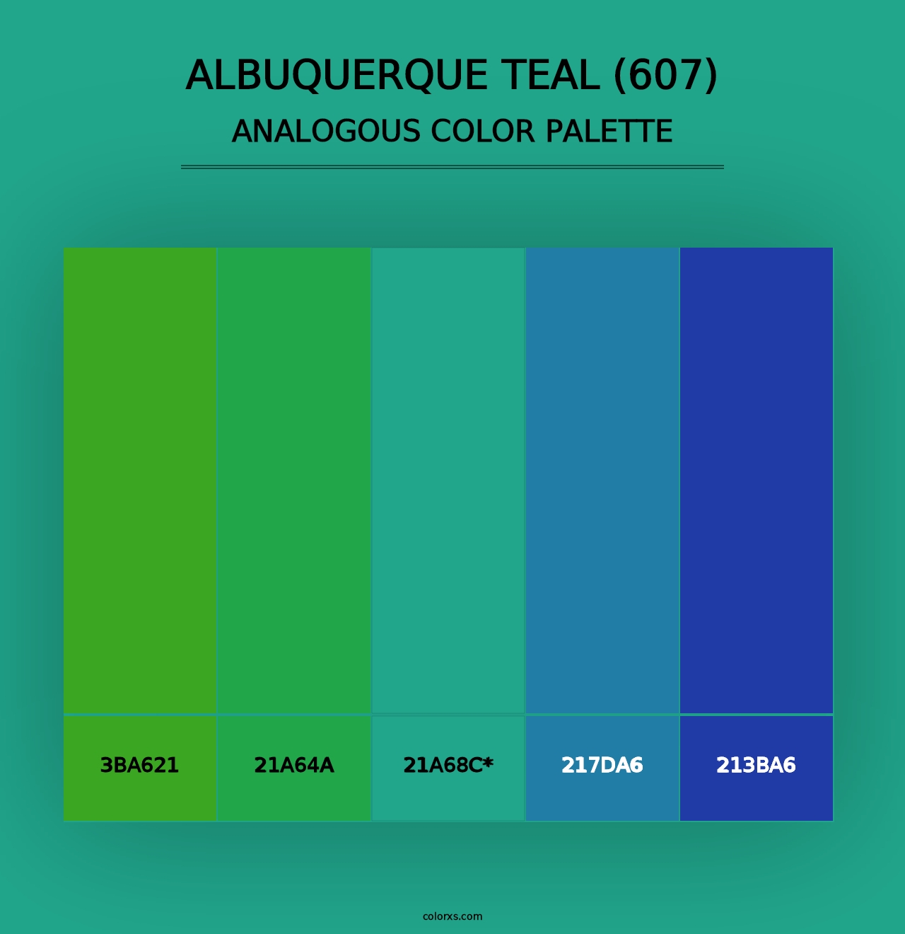 Albuquerque Teal (607) - Analogous Color Palette