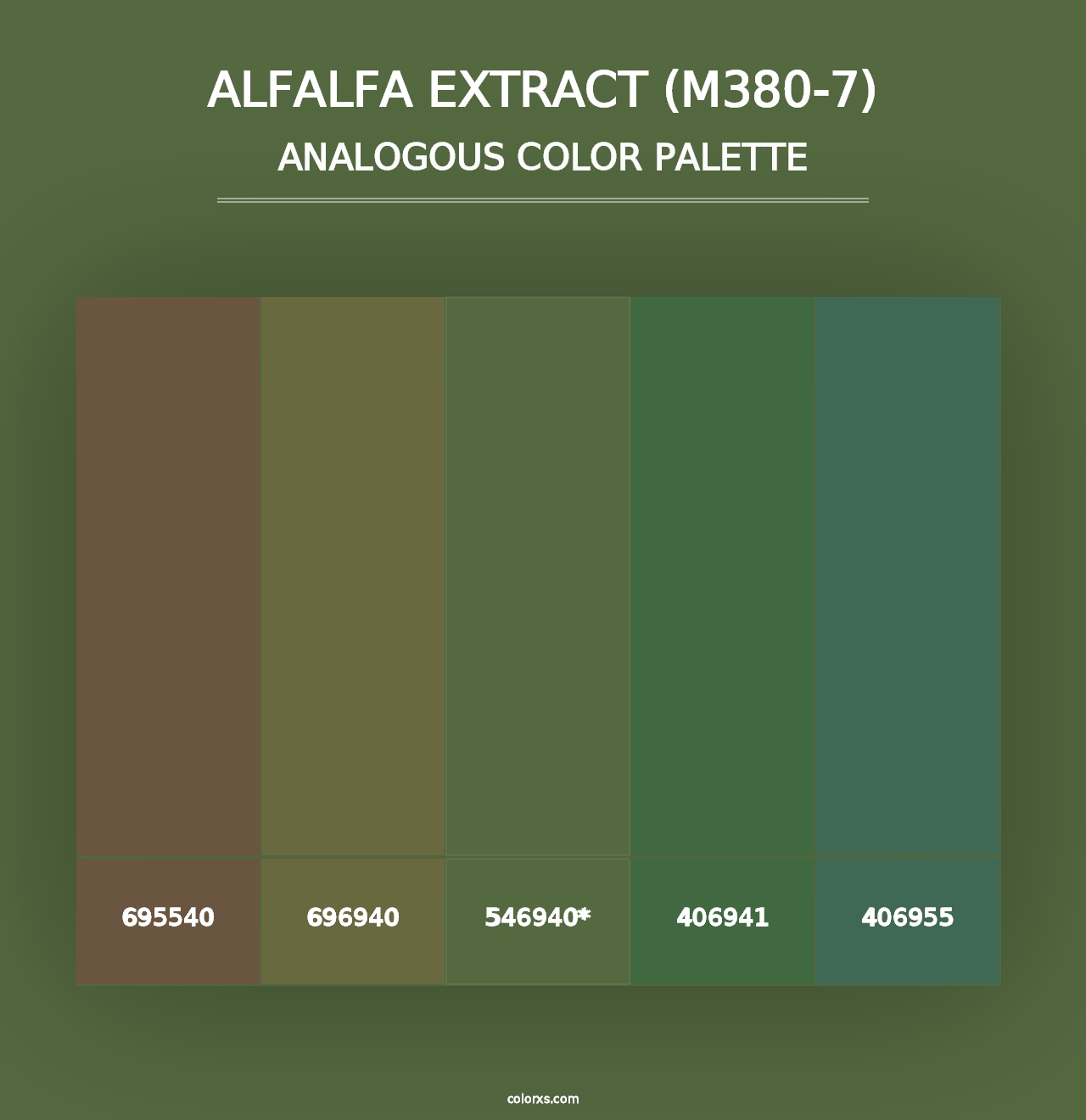 Alfalfa Extract (M380-7) - Analogous Color Palette