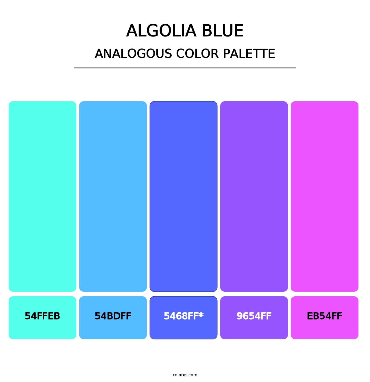 Algolia Blue - Analogous Color Palette