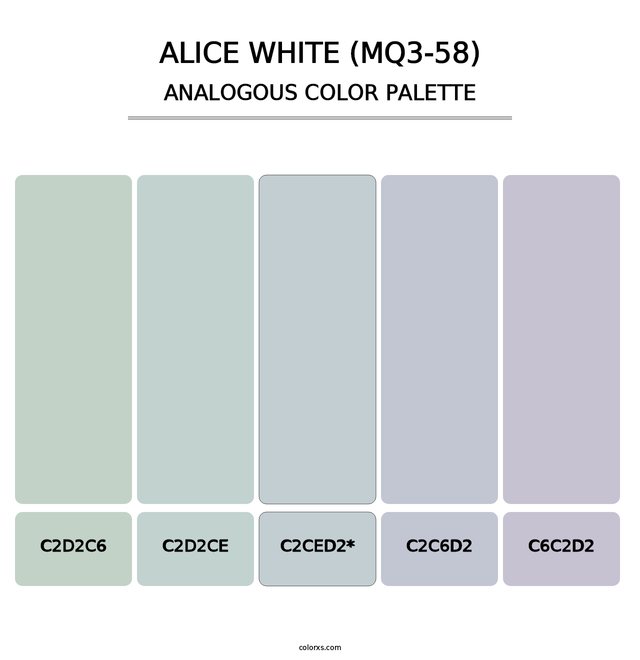 Alice White (MQ3-58) - Analogous Color Palette