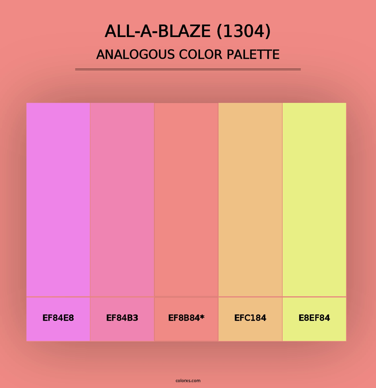 All-a-Blaze (1304) - Analogous Color Palette