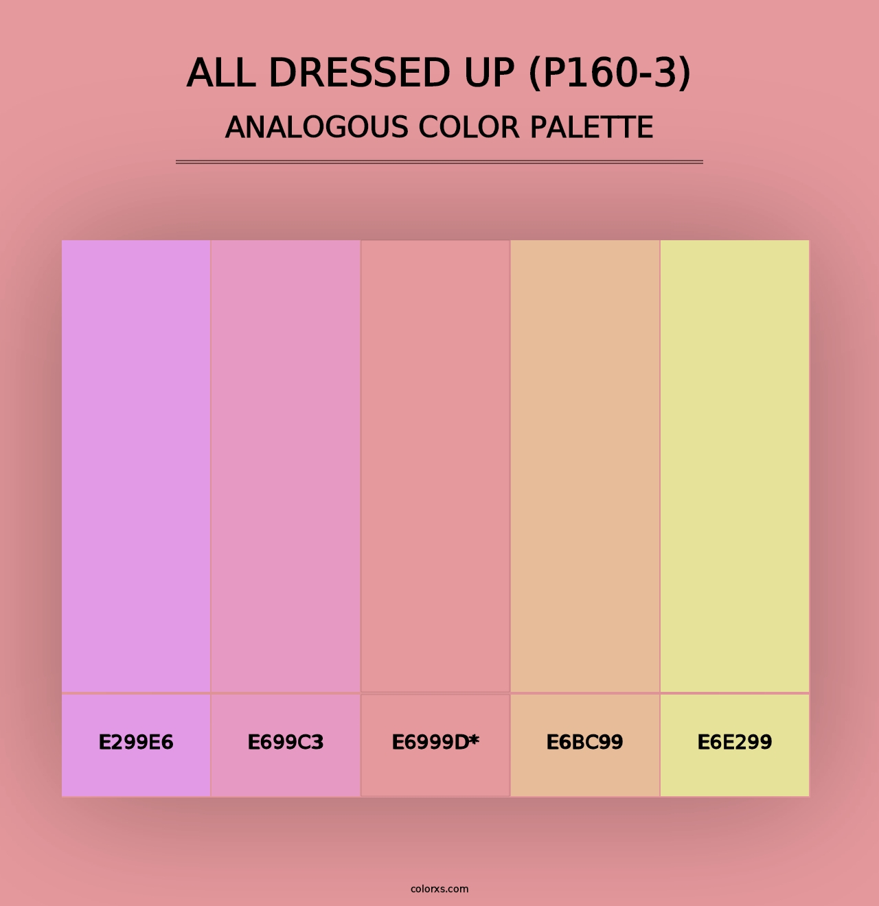 All Dressed Up (P160-3) - Analogous Color Palette