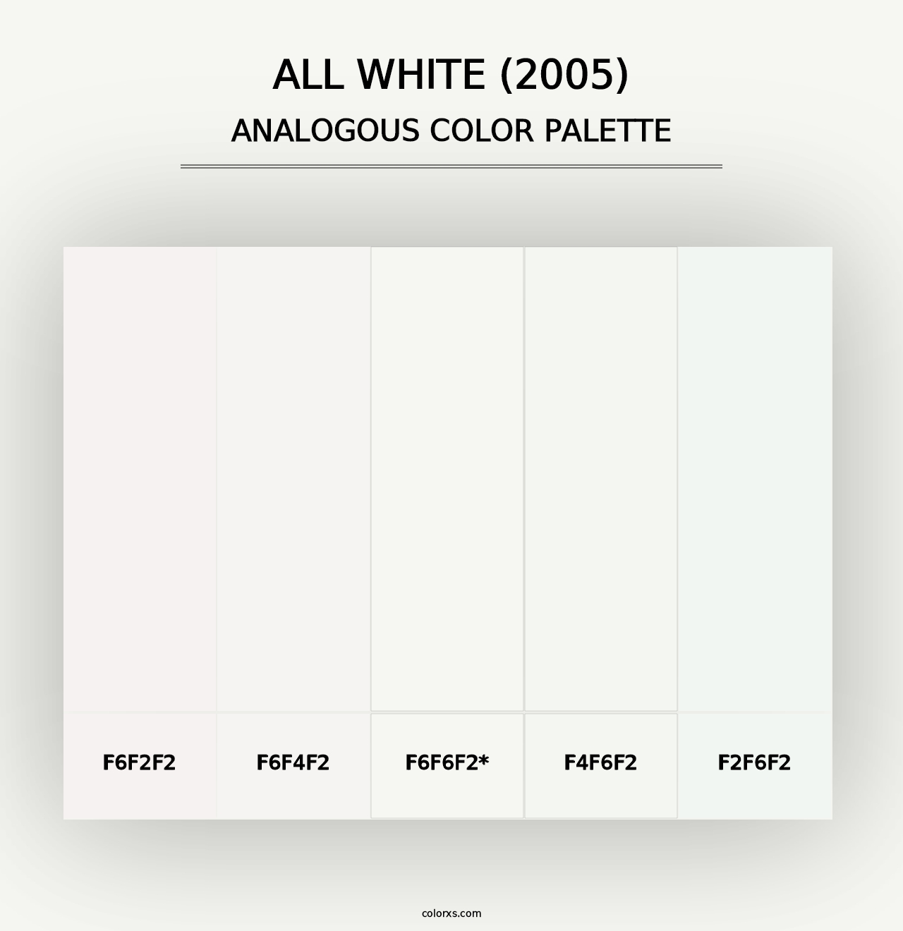 All White (2005) - Analogous Color Palette