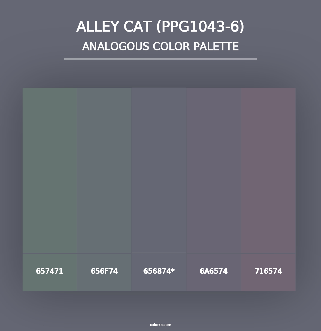 Alley Cat (PPG1043-6) - Analogous Color Palette