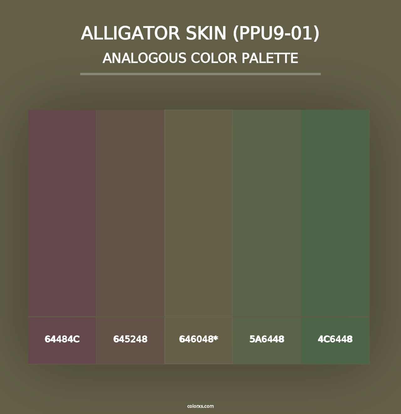 Alligator Skin (PPU9-01) - Analogous Color Palette