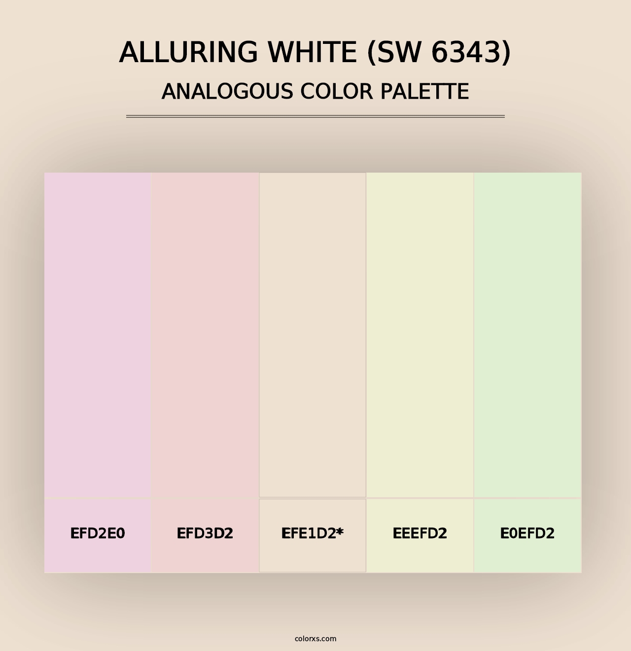 Alluring White (SW 6343) - Analogous Color Palette