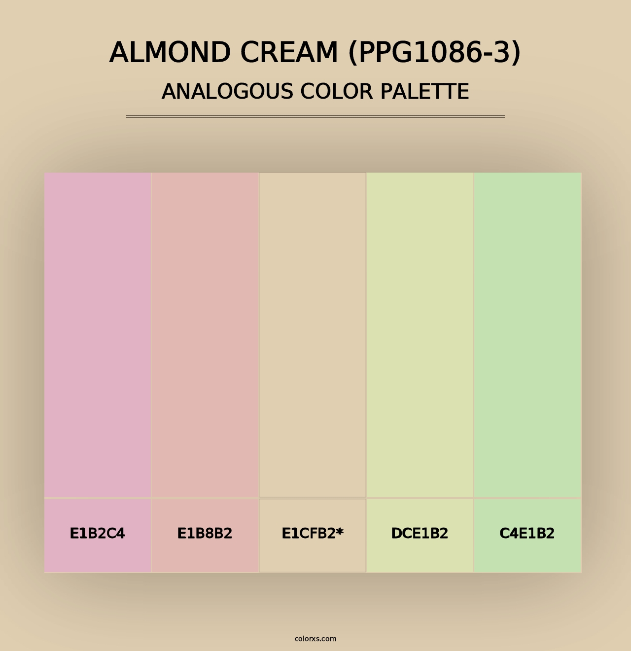 Almond Cream (PPG1086-3) - Analogous Color Palette