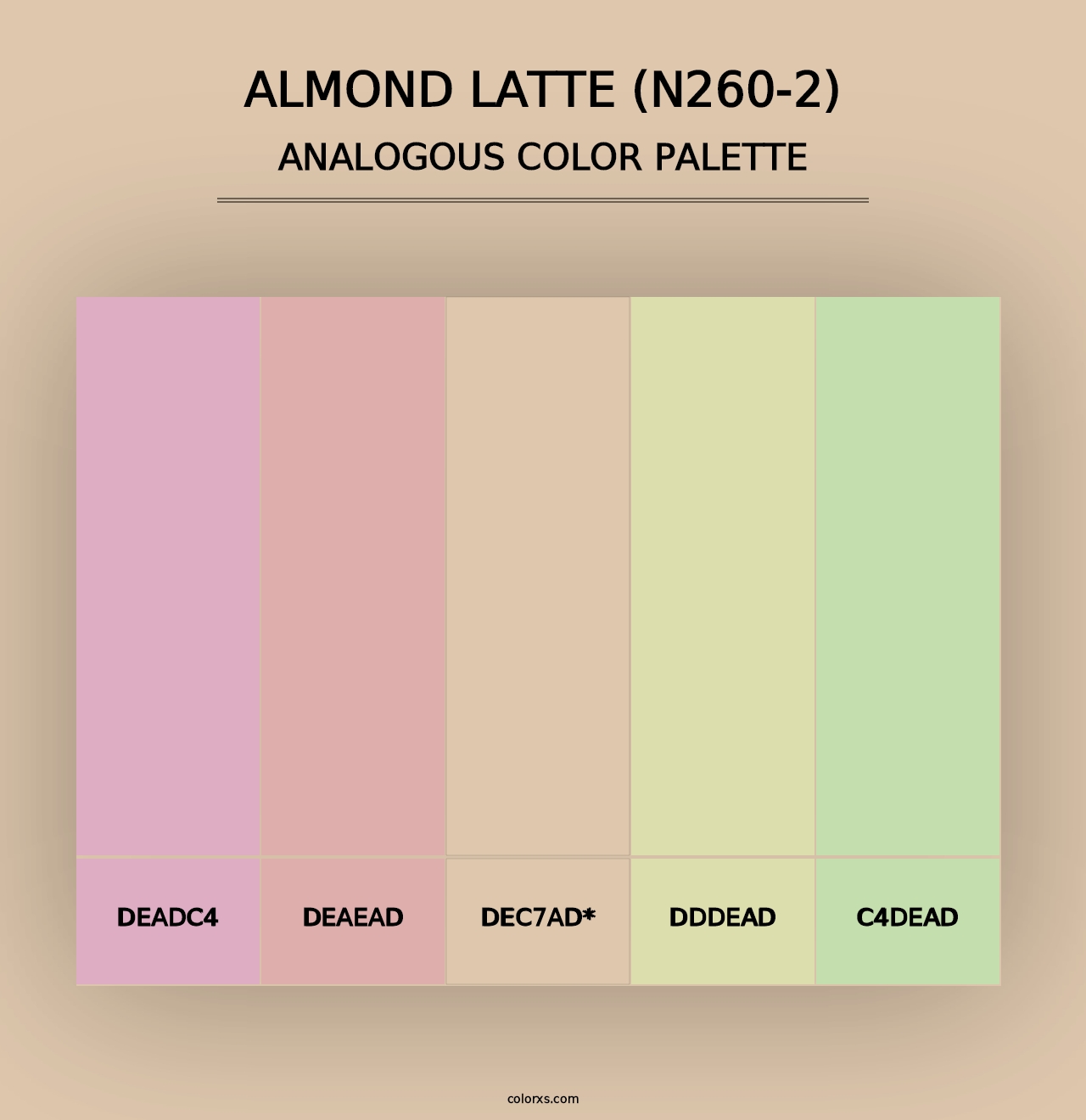 Almond Latte (N260-2) - Analogous Color Palette