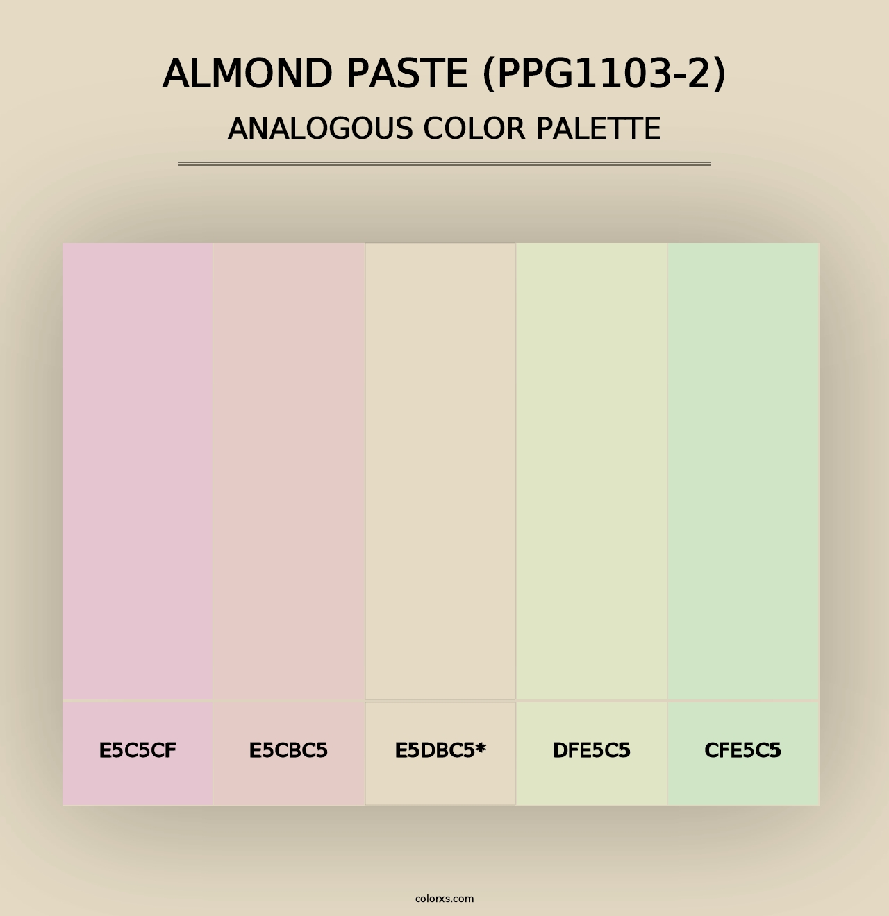 Almond Paste (PPG1103-2) - Analogous Color Palette