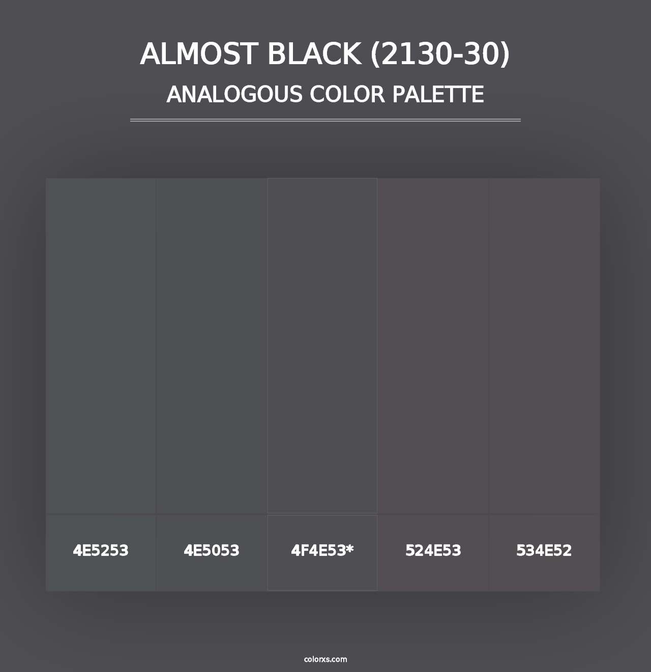 Almost Black (2130-30) - Analogous Color Palette