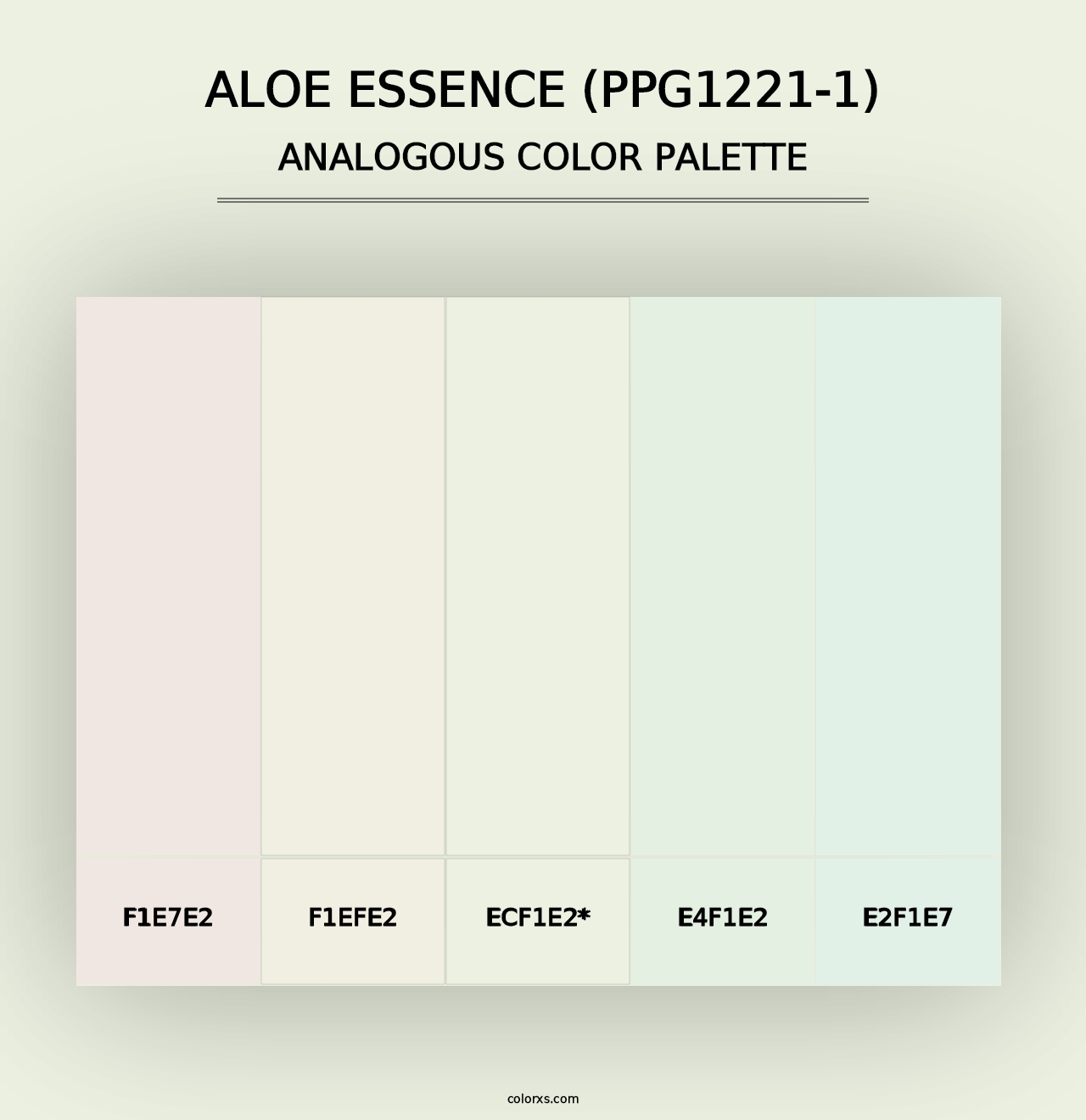 Aloe Essence (PPG1221-1) - Analogous Color Palette