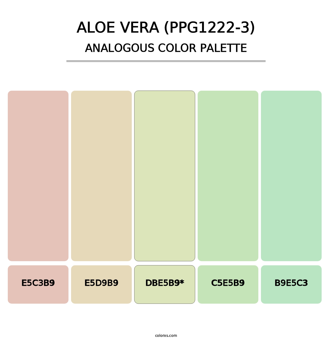 Aloe Vera (PPG1222-3) - Analogous Color Palette