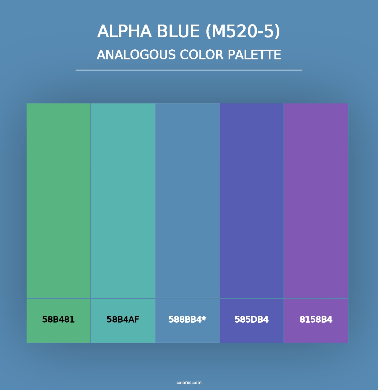 Alpha Blue (M520-5) - Analogous Color Palette