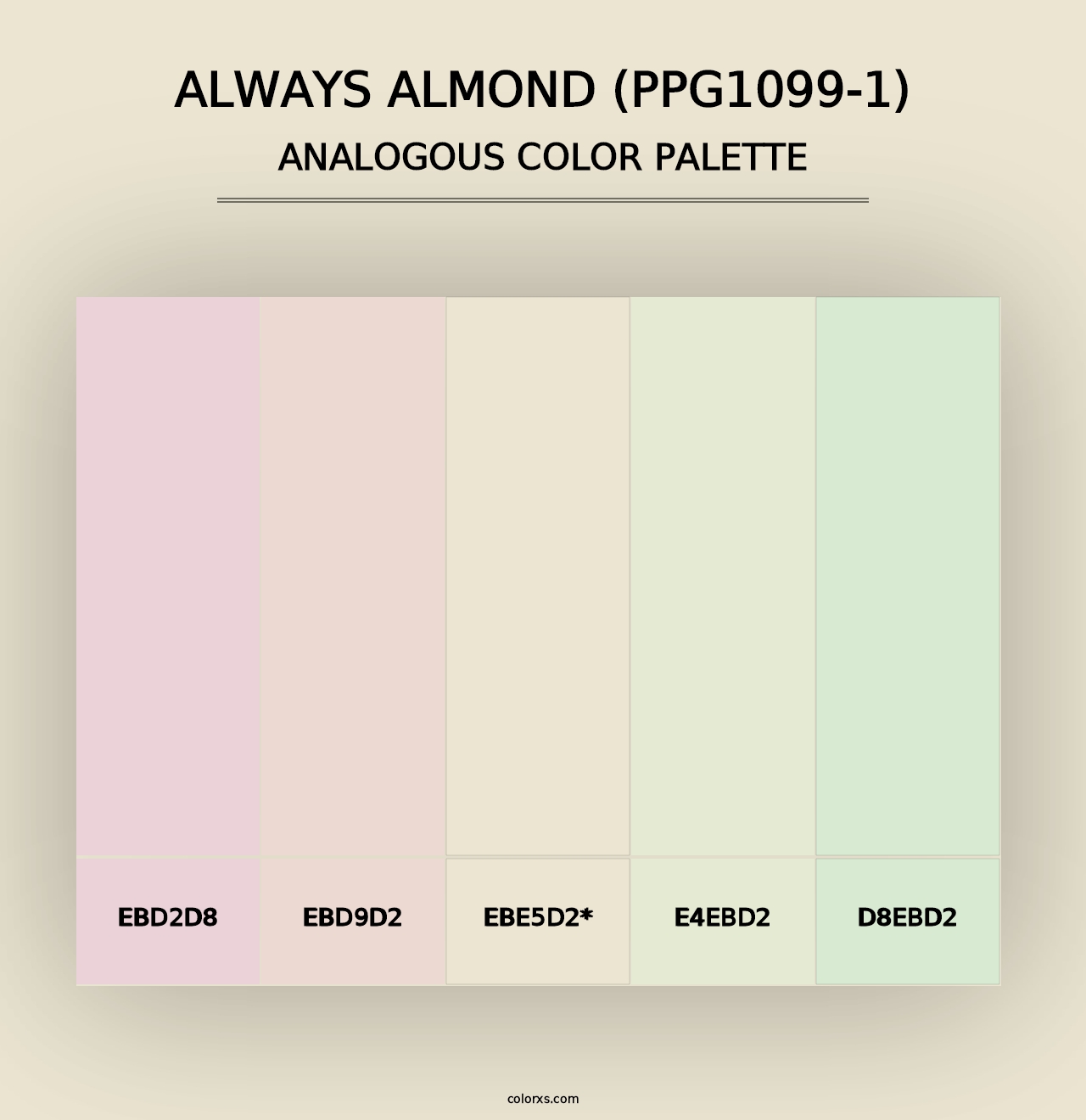 Always Almond (PPG1099-1) - Analogous Color Palette