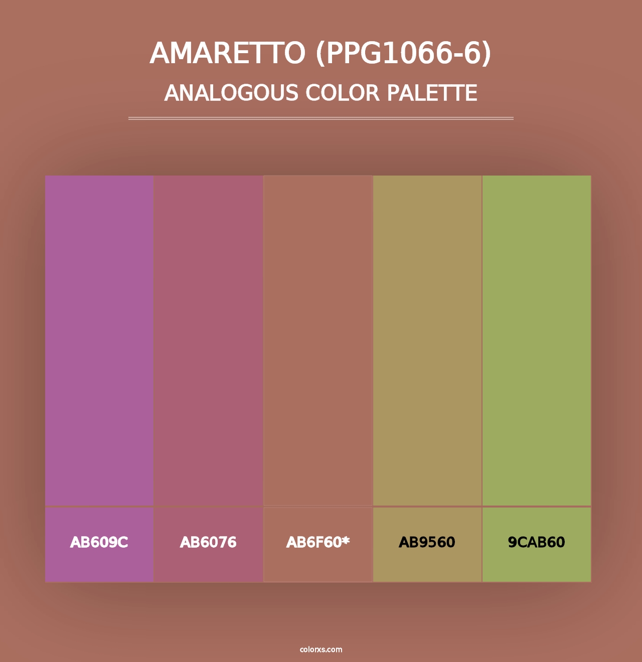 Amaretto (PPG1066-6) - Analogous Color Palette