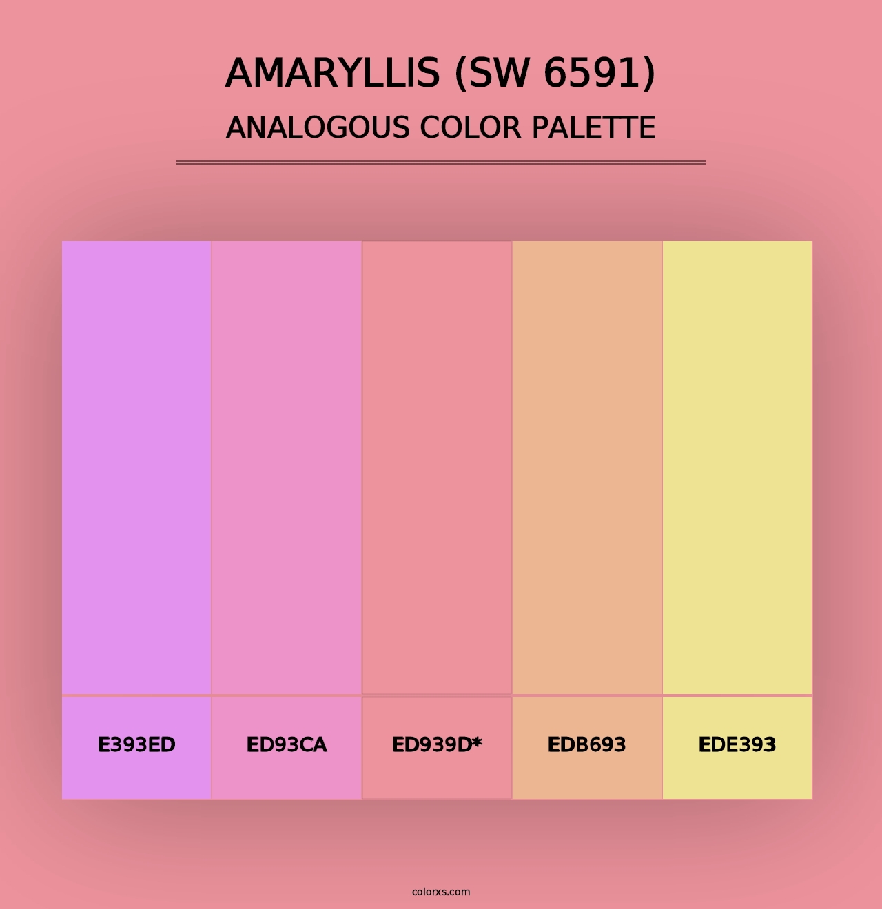 Amaryllis (SW 6591) - Analogous Color Palette