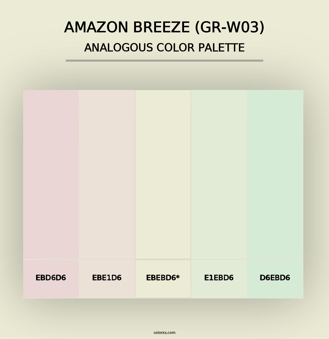 Amazon Breeze (GR-W03) - Analogous Color Palette