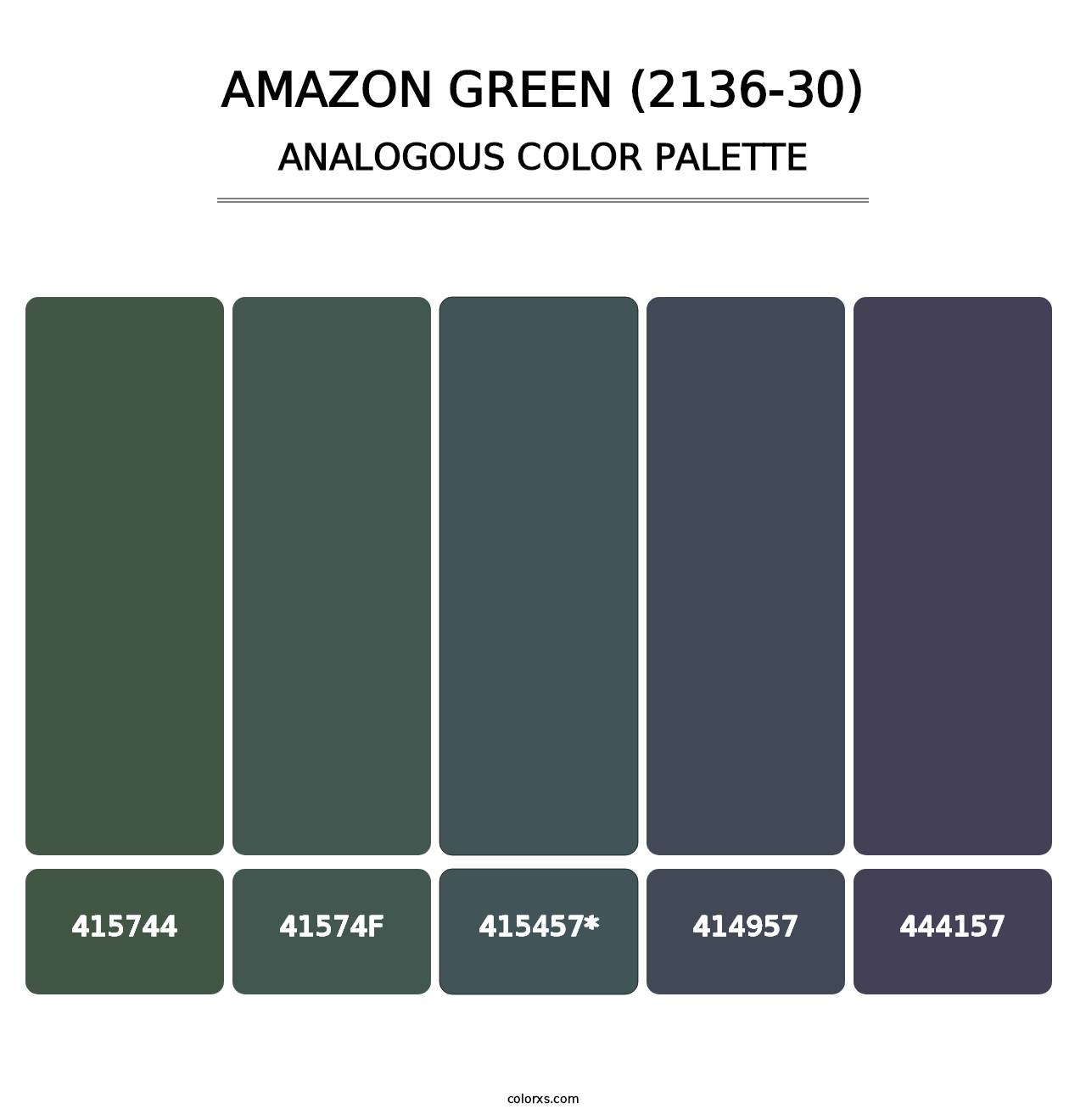 Amazon Green (2136-30) - Analogous Color Palette