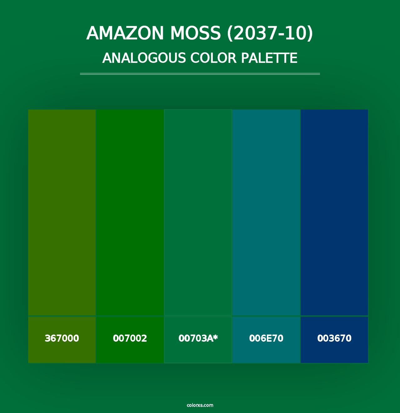 Amazon Moss (2037-10) - Analogous Color Palette