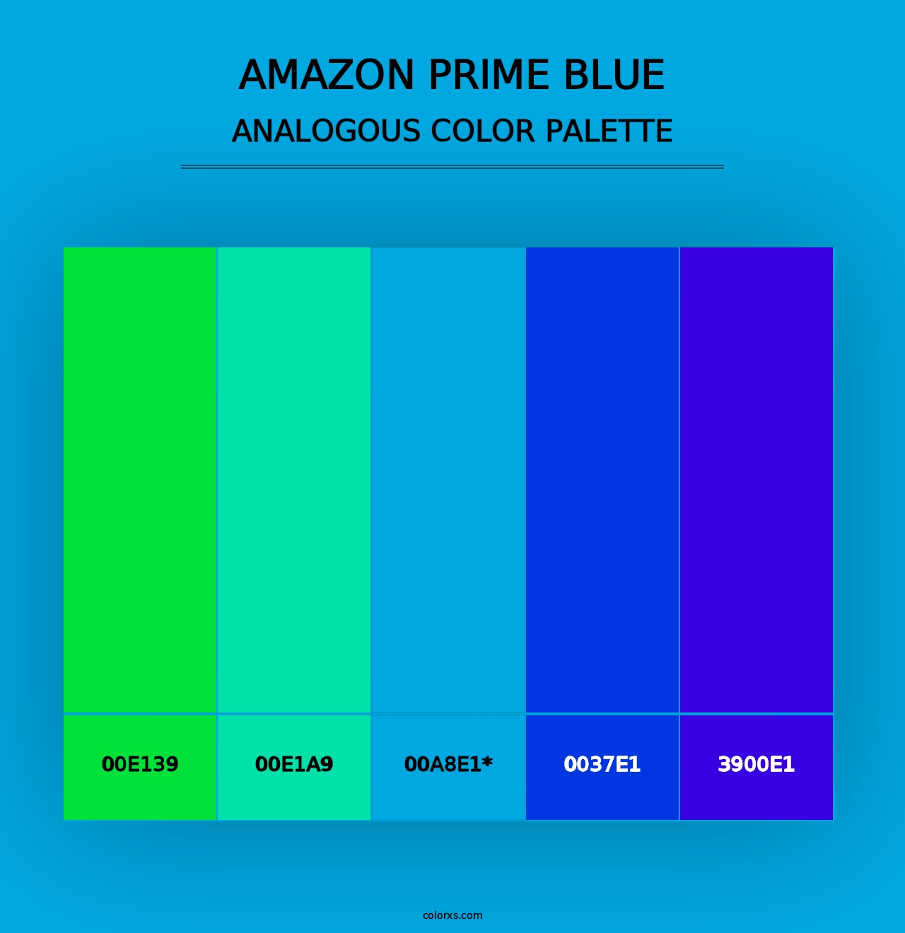 Amazon Prime Blue - Analogous Color Palette