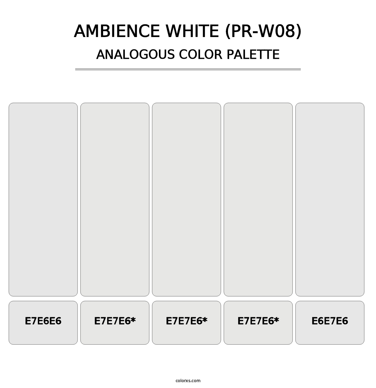 Ambience White (PR-W08) - Analogous Color Palette