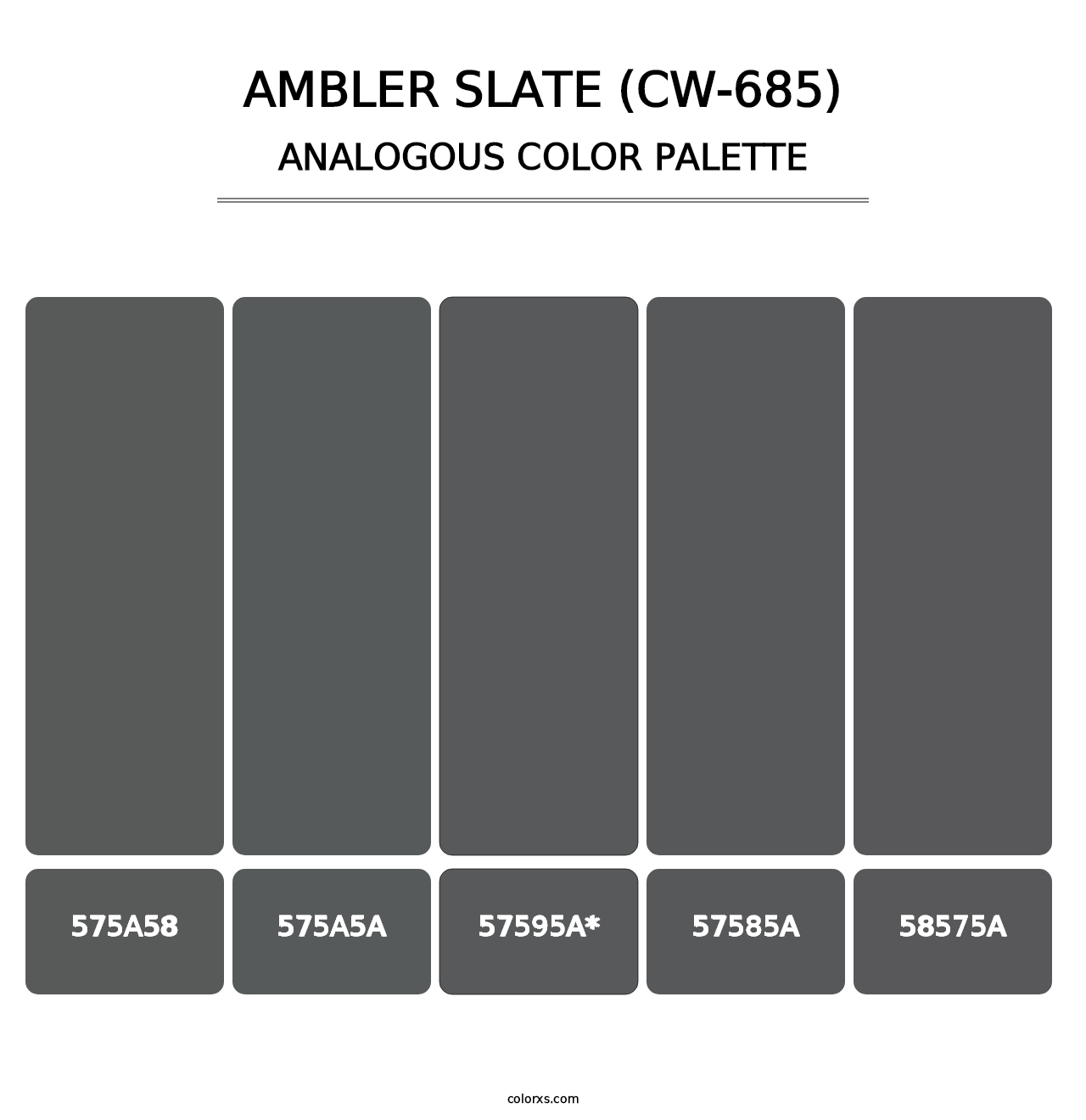 Ambler Slate (CW-685) - Analogous Color Palette