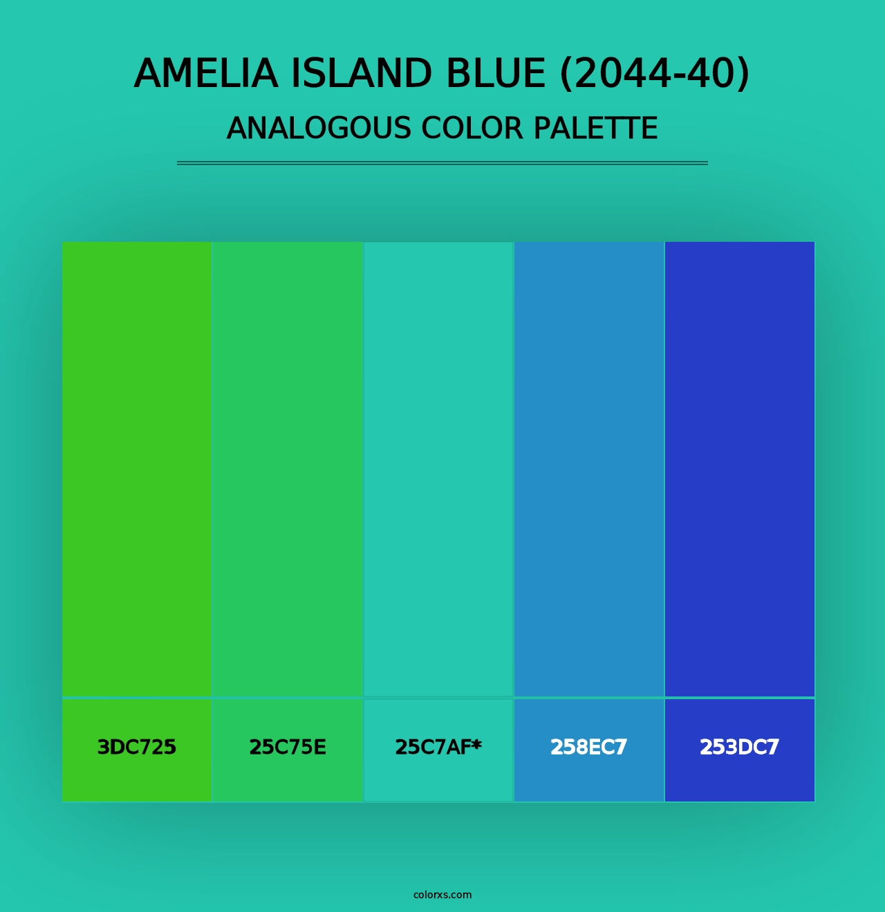 Amelia Island Blue (2044-40) - Analogous Color Palette