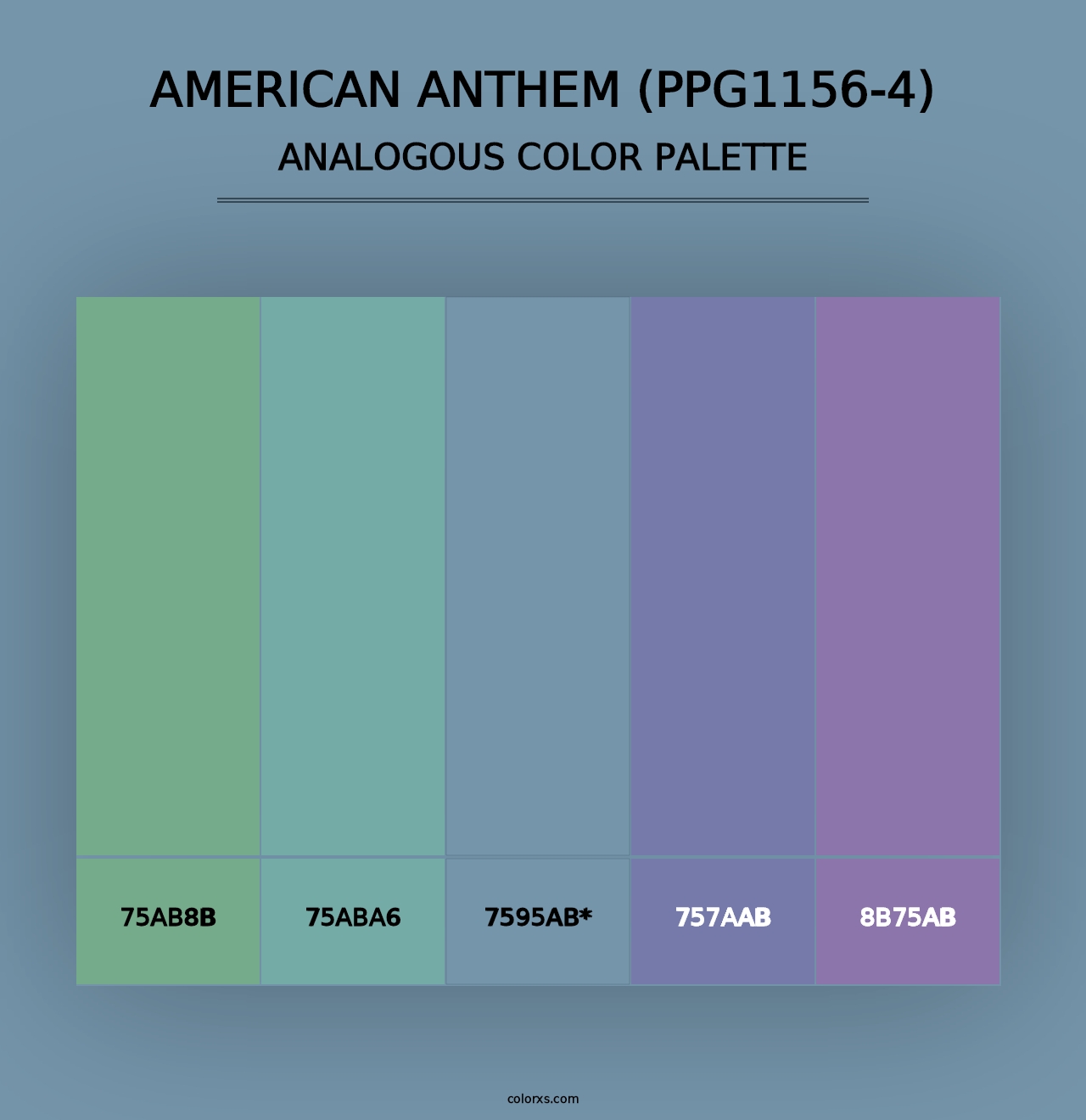 American Anthem (PPG1156-4) - Analogous Color Palette