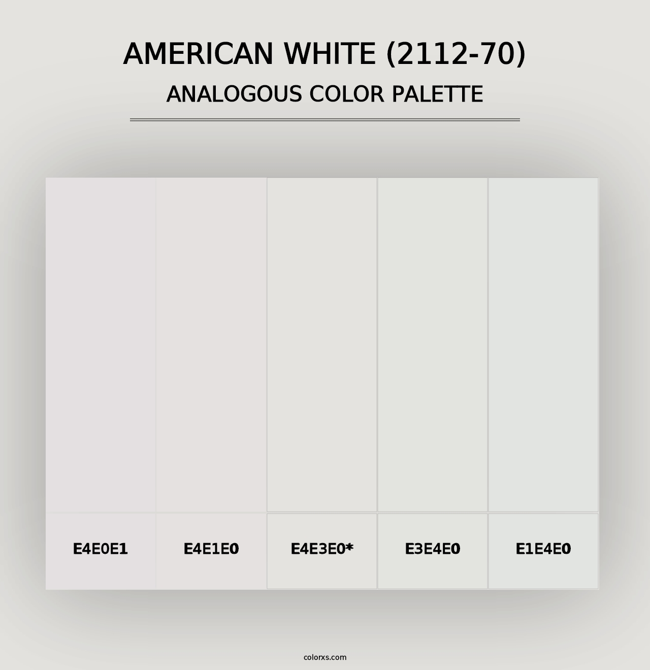 American White (2112-70) - Analogous Color Palette