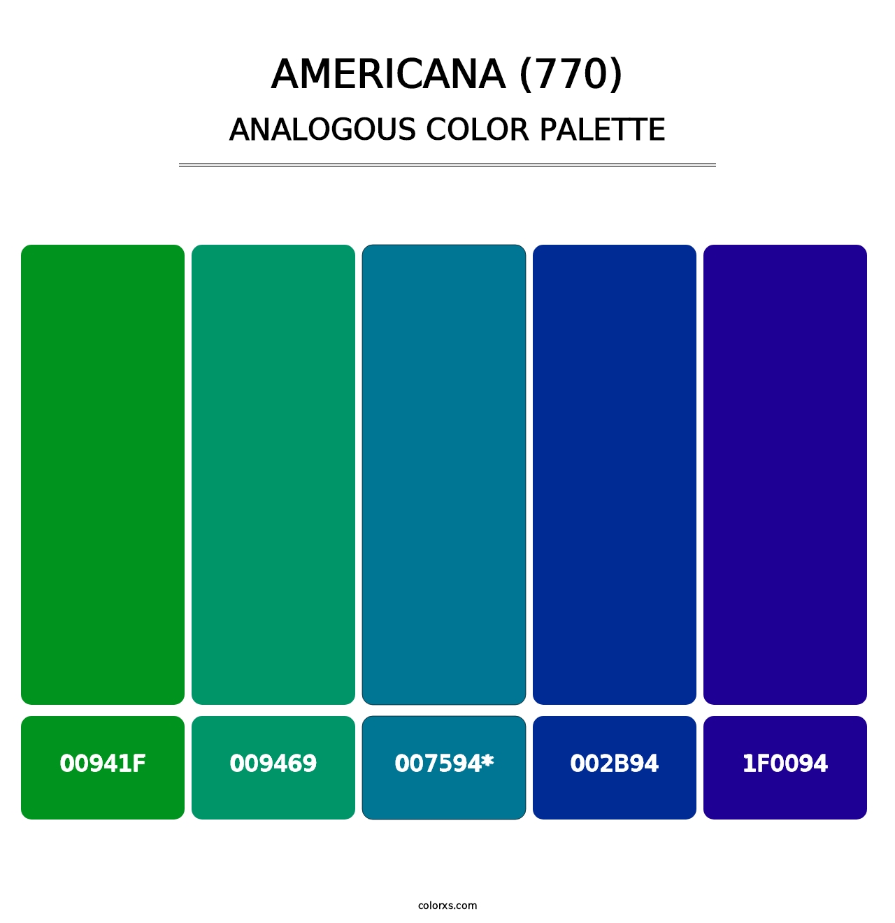 Americana (770) - Analogous Color Palette