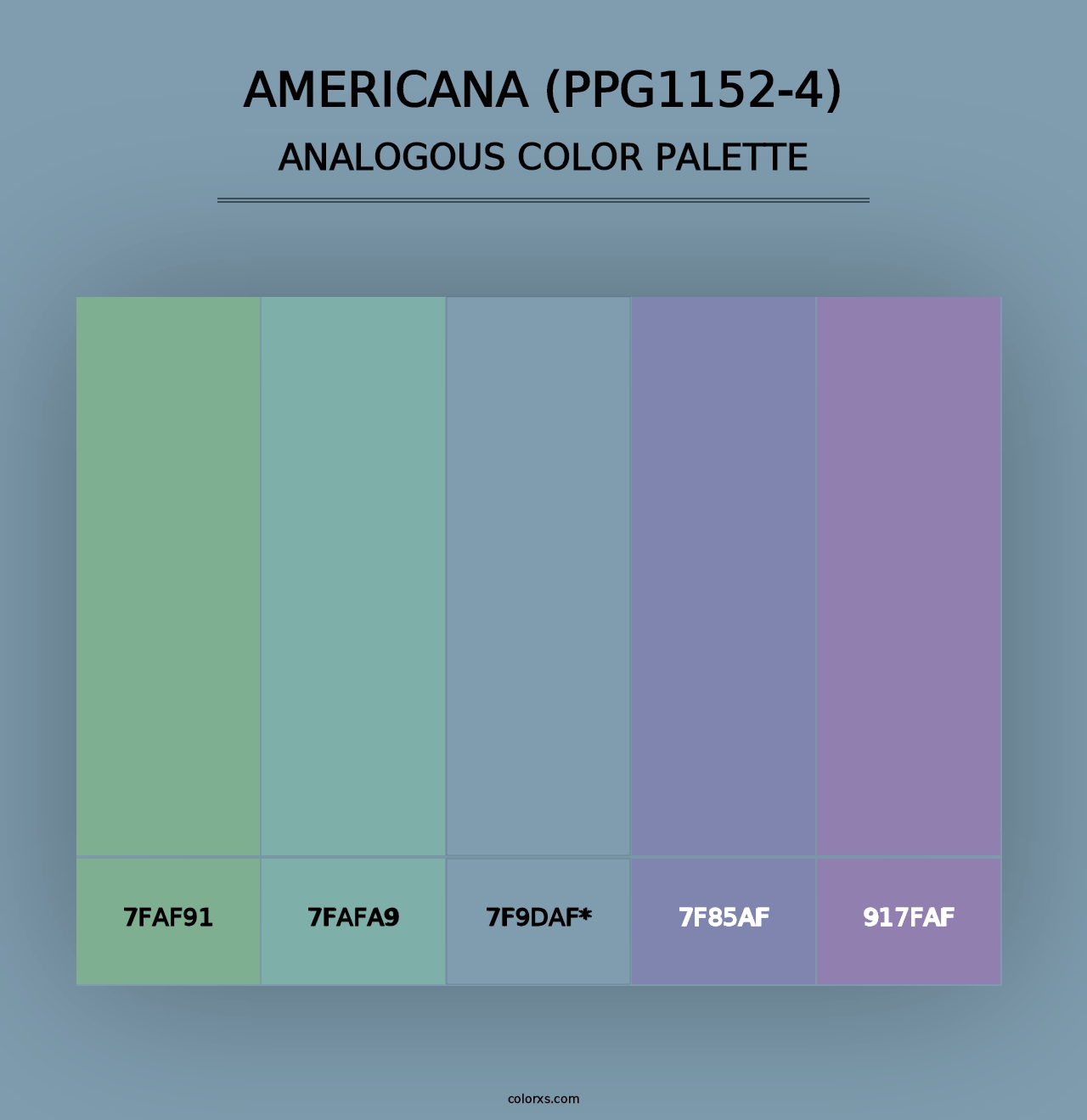 Americana (PPG1152-4) - Analogous Color Palette