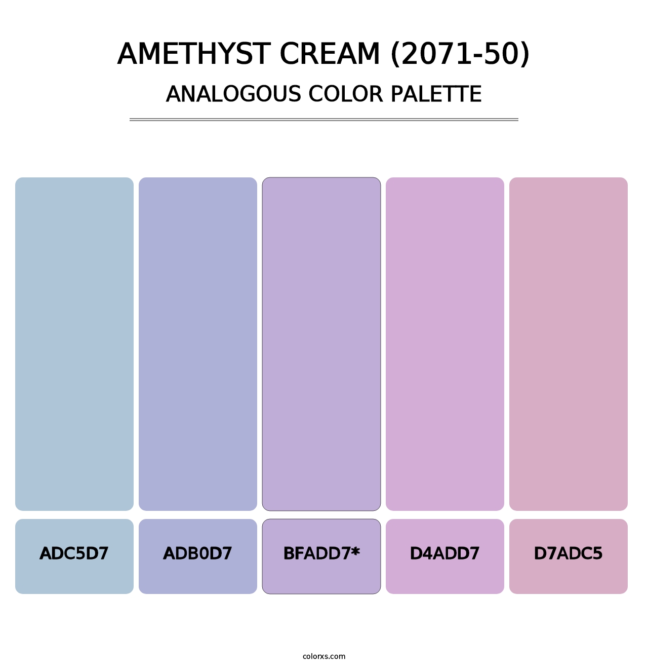 Amethyst Cream (2071-50) - Analogous Color Palette