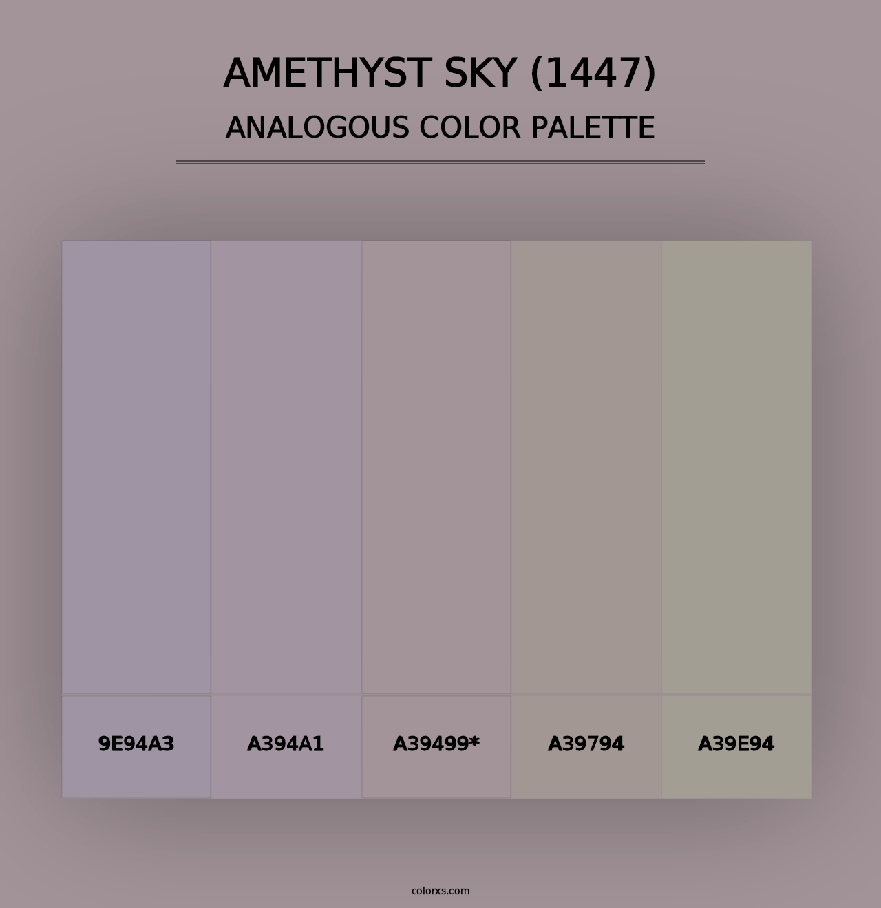 Amethyst Sky (1447) - Analogous Color Palette