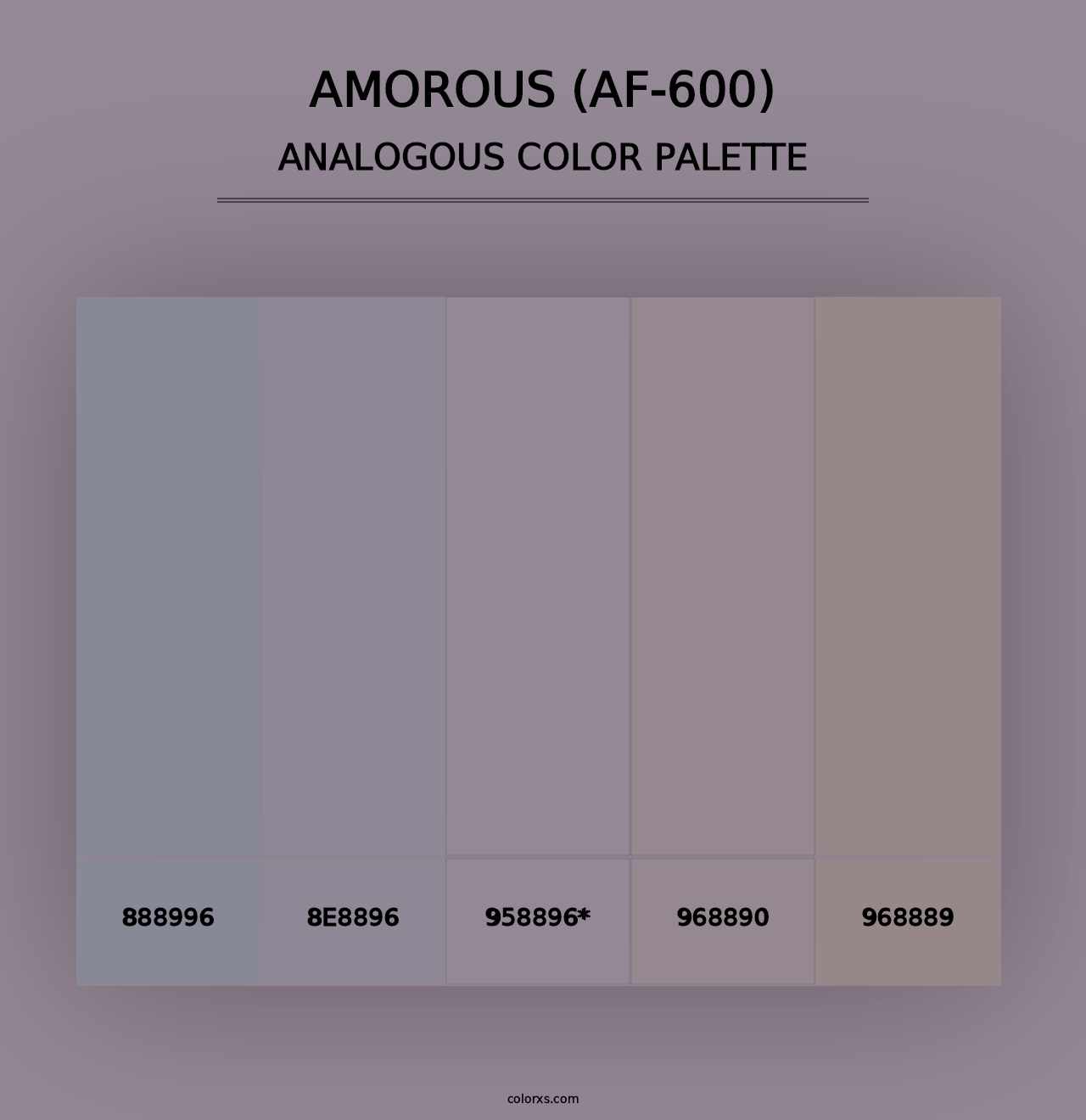 Amorous (AF-600) - Analogous Color Palette