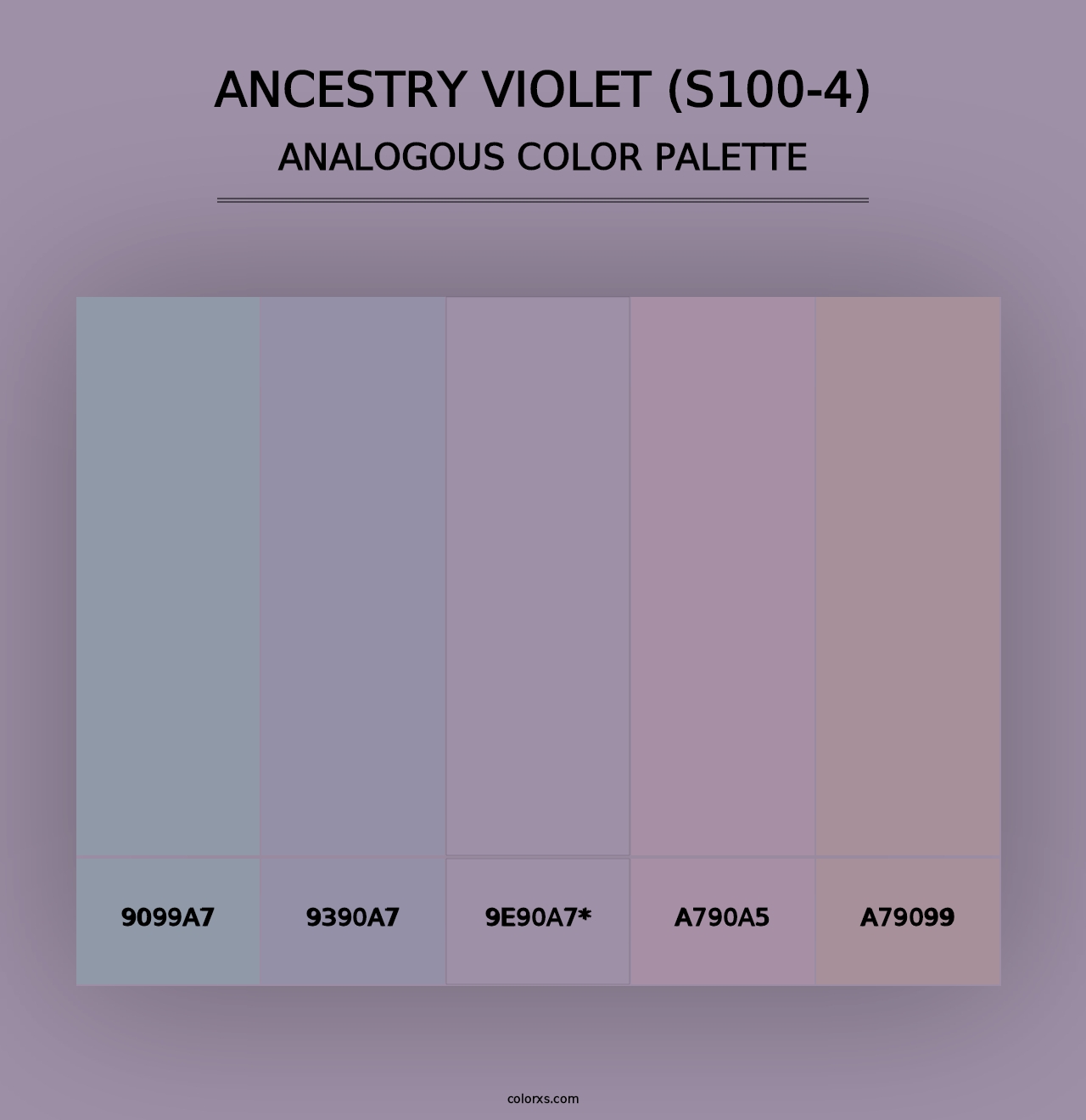 Ancestry Violet (S100-4) - Analogous Color Palette