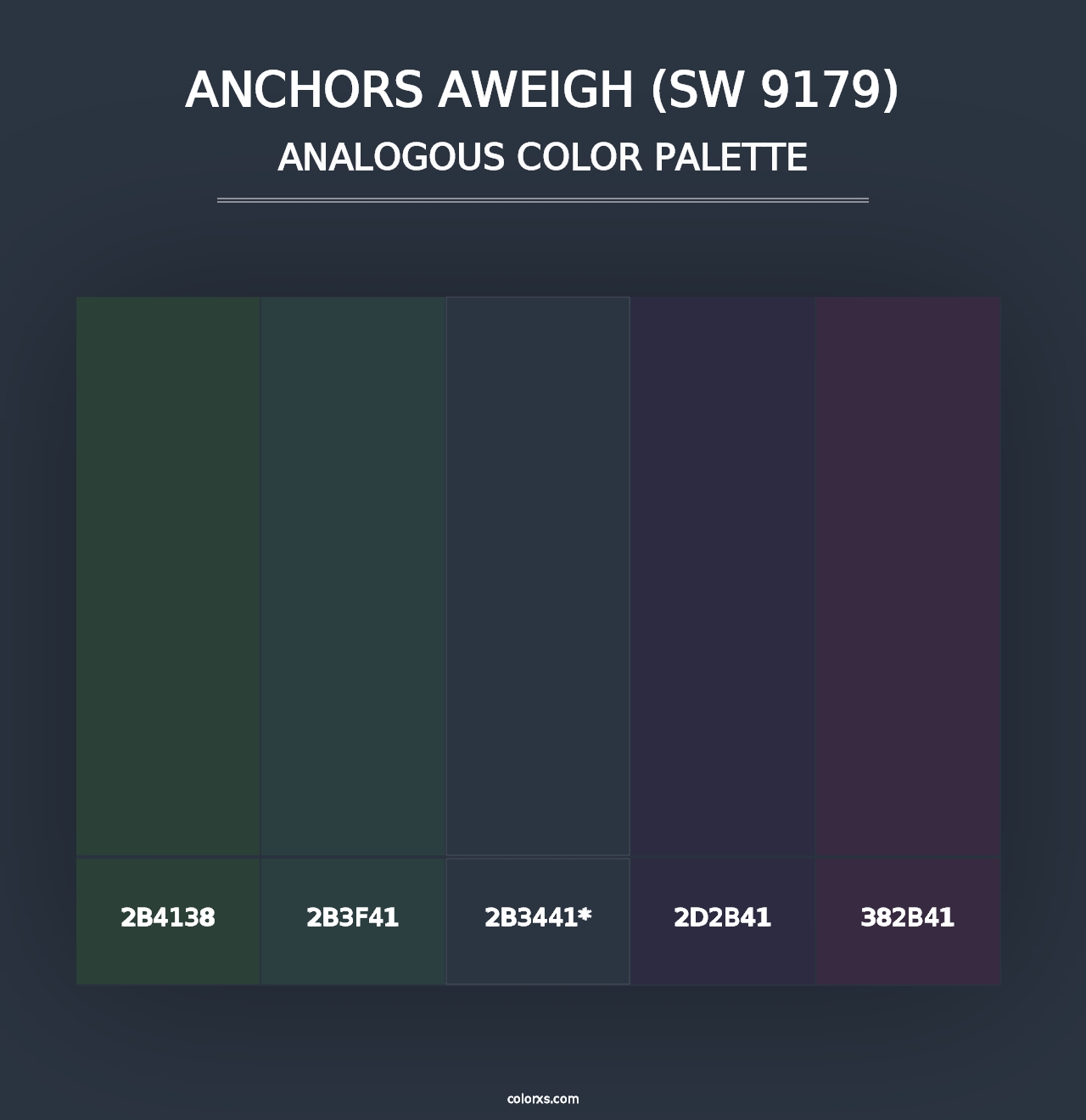 Anchors Aweigh (SW 9179) - Analogous Color Palette