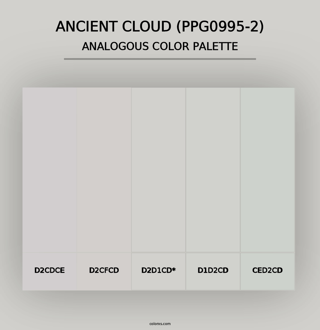 Ancient Cloud (PPG0995-2) - Analogous Color Palette