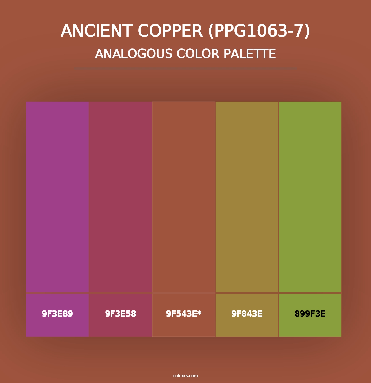 Ancient Copper (PPG1063-7) - Analogous Color Palette