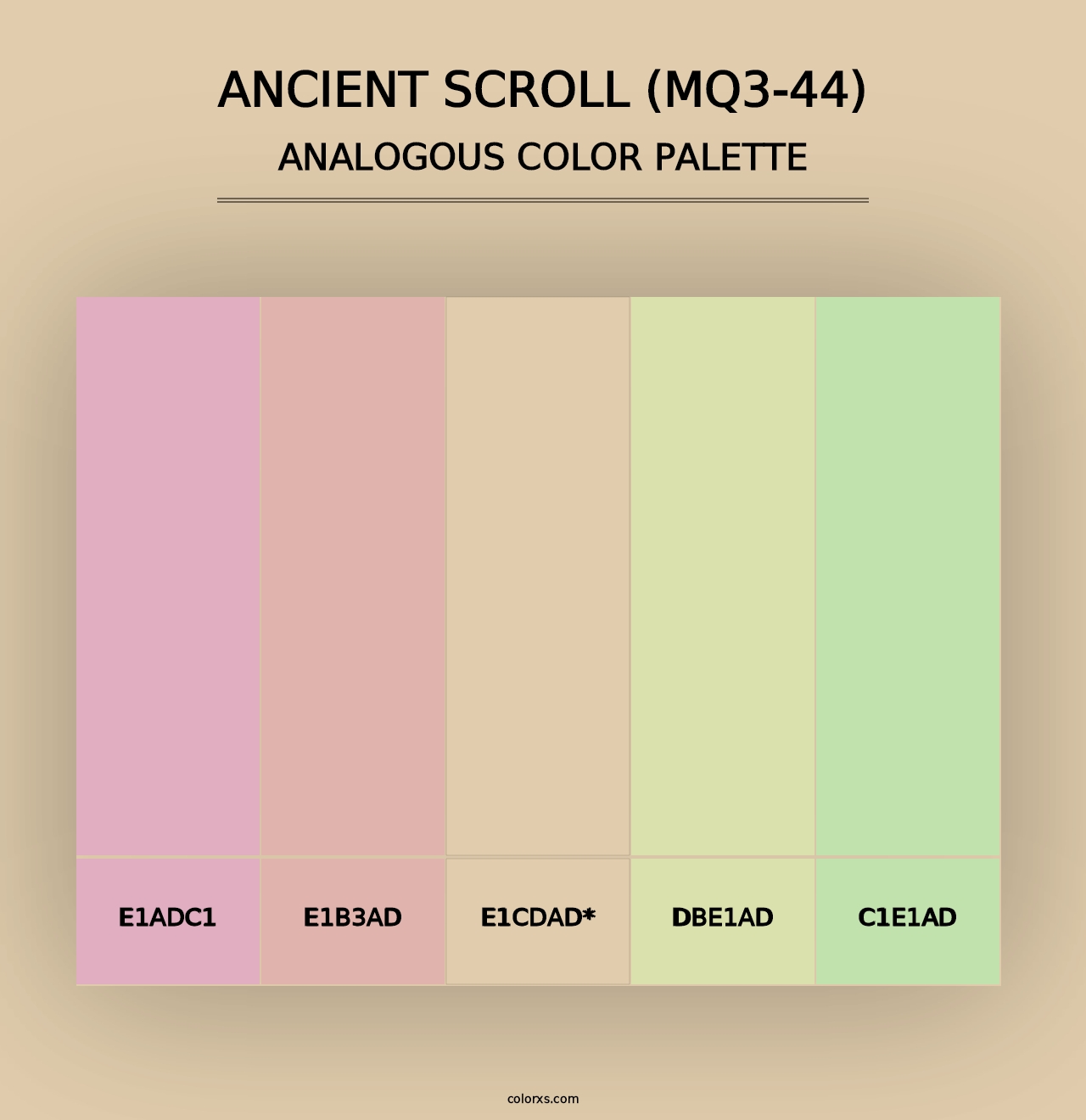 Ancient Scroll (MQ3-44) - Analogous Color Palette