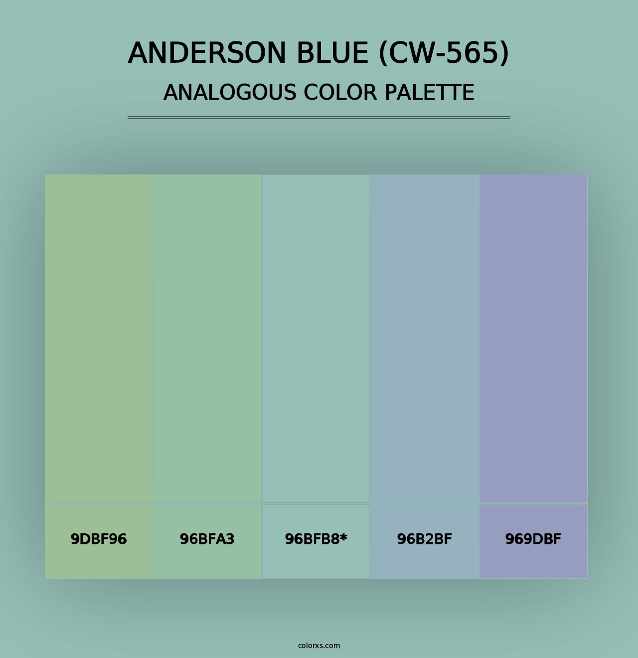 Anderson Blue (CW-565) - Analogous Color Palette