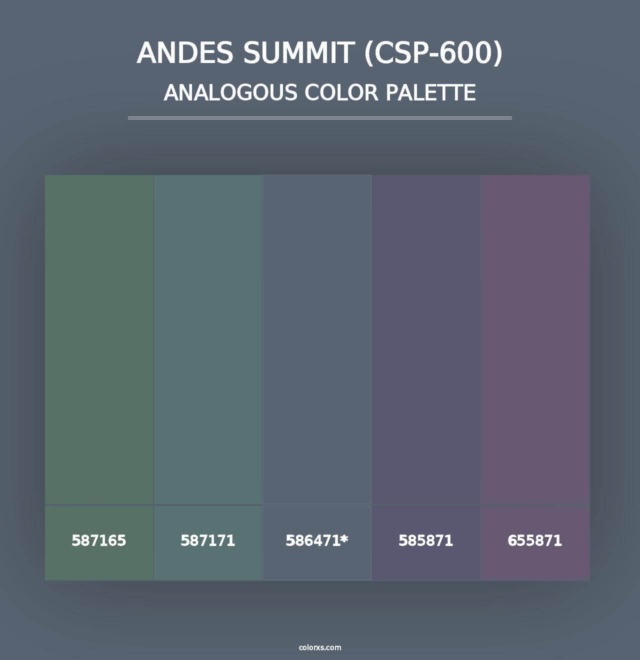 Andes Summit (CSP-600) - Analogous Color Palette