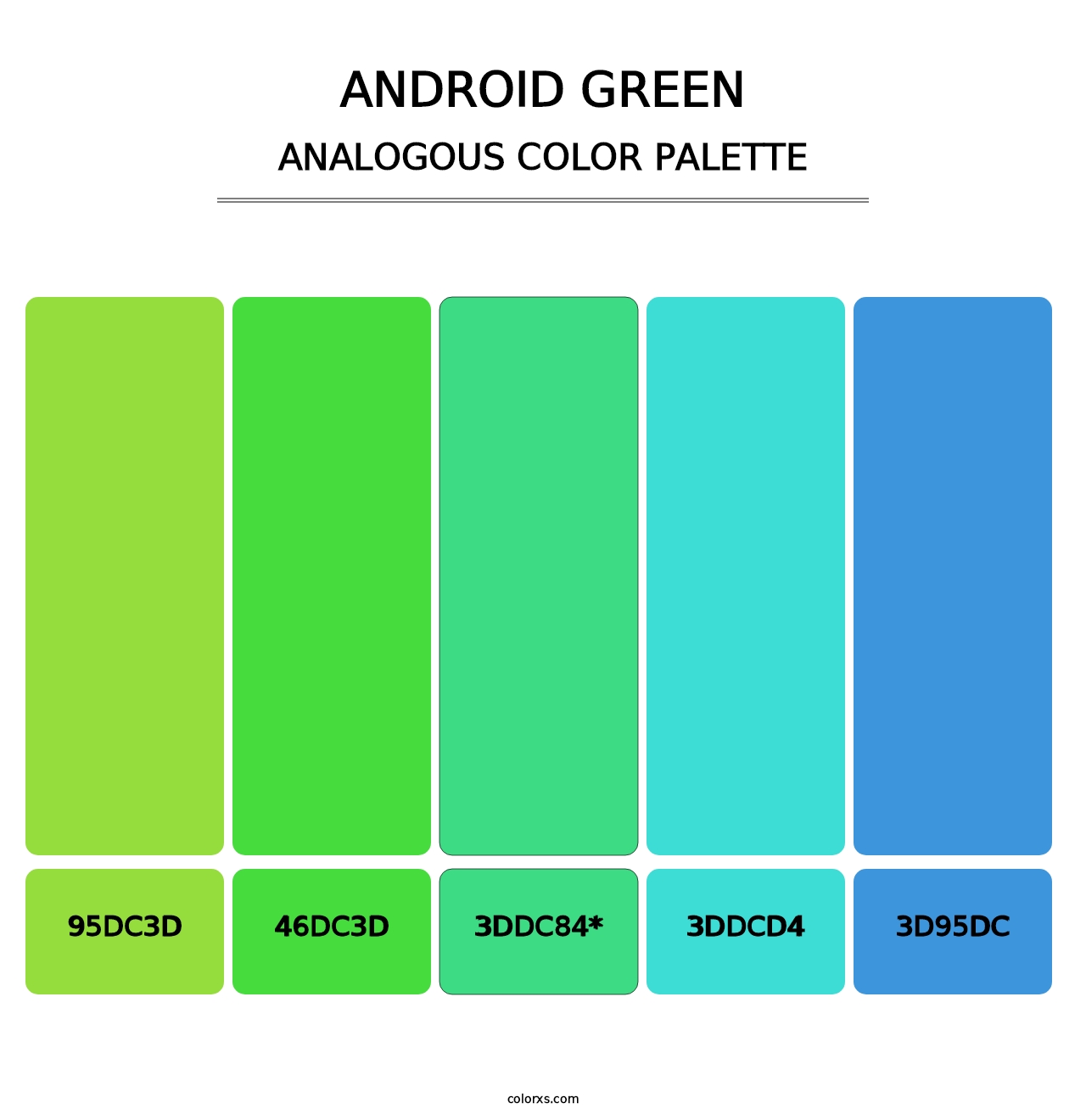 Android Green - Analogous Color Palette