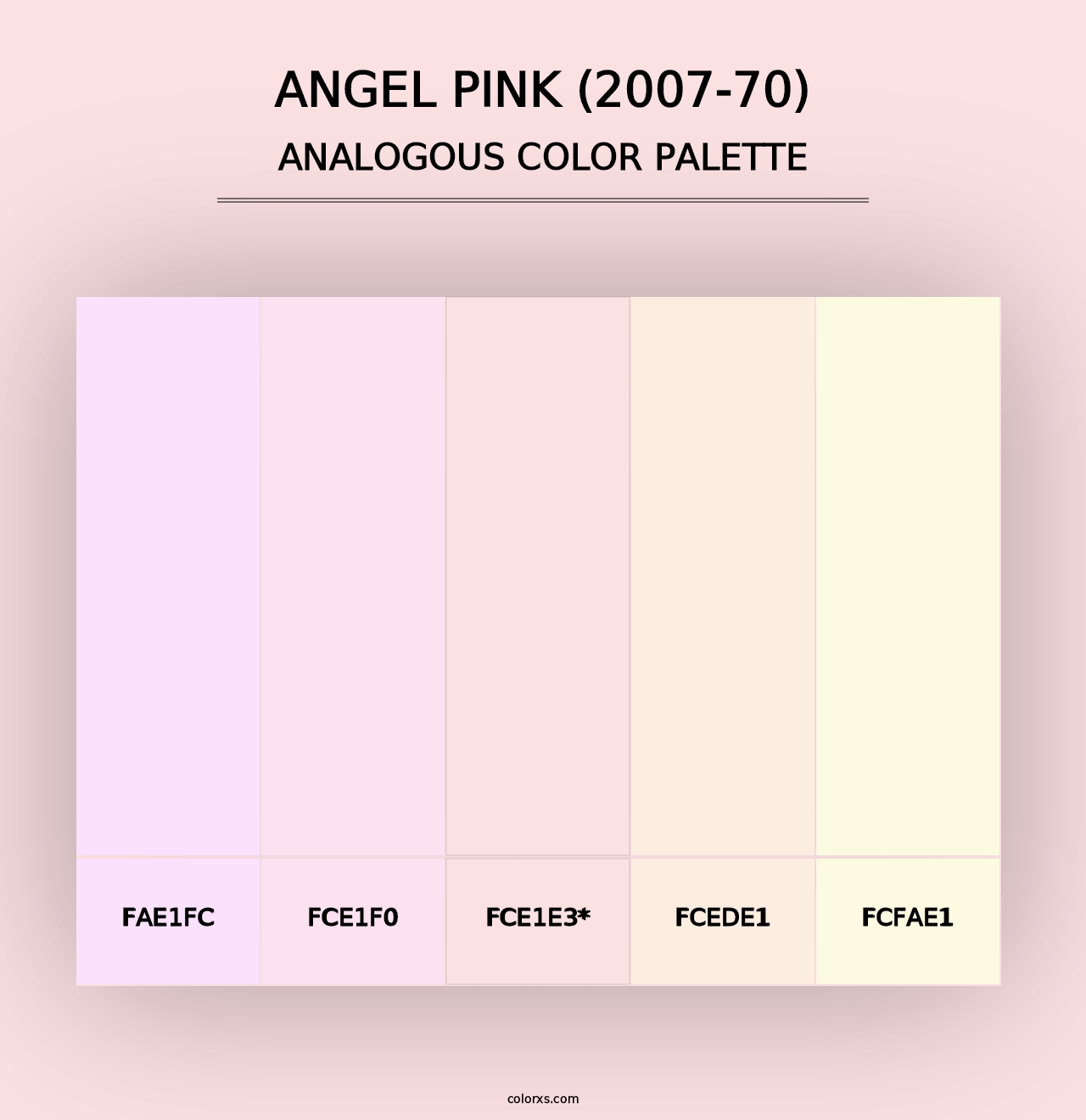 Angel Pink (2007-70) - Analogous Color Palette