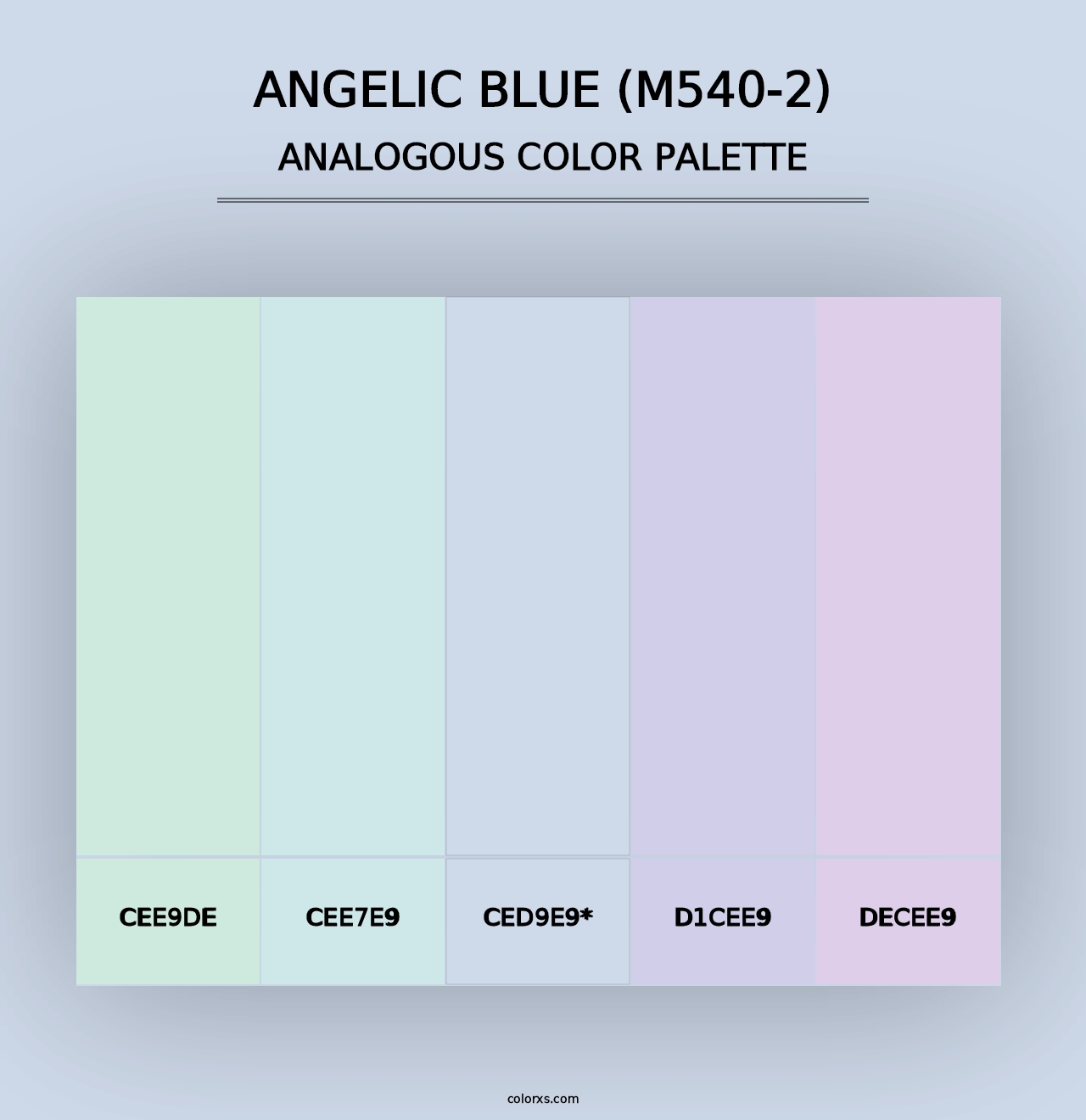 Angelic Blue (M540-2) - Analogous Color Palette