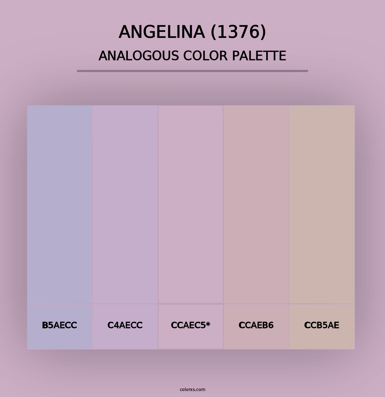 Angelina (1376) - Analogous Color Palette