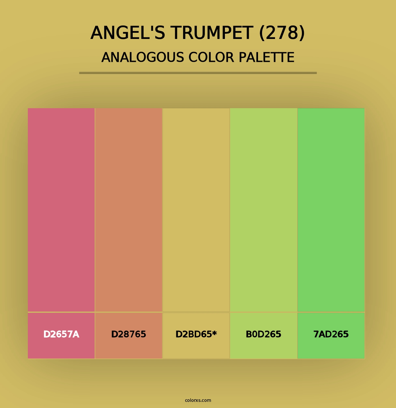 Angel's Trumpet (278) - Analogous Color Palette