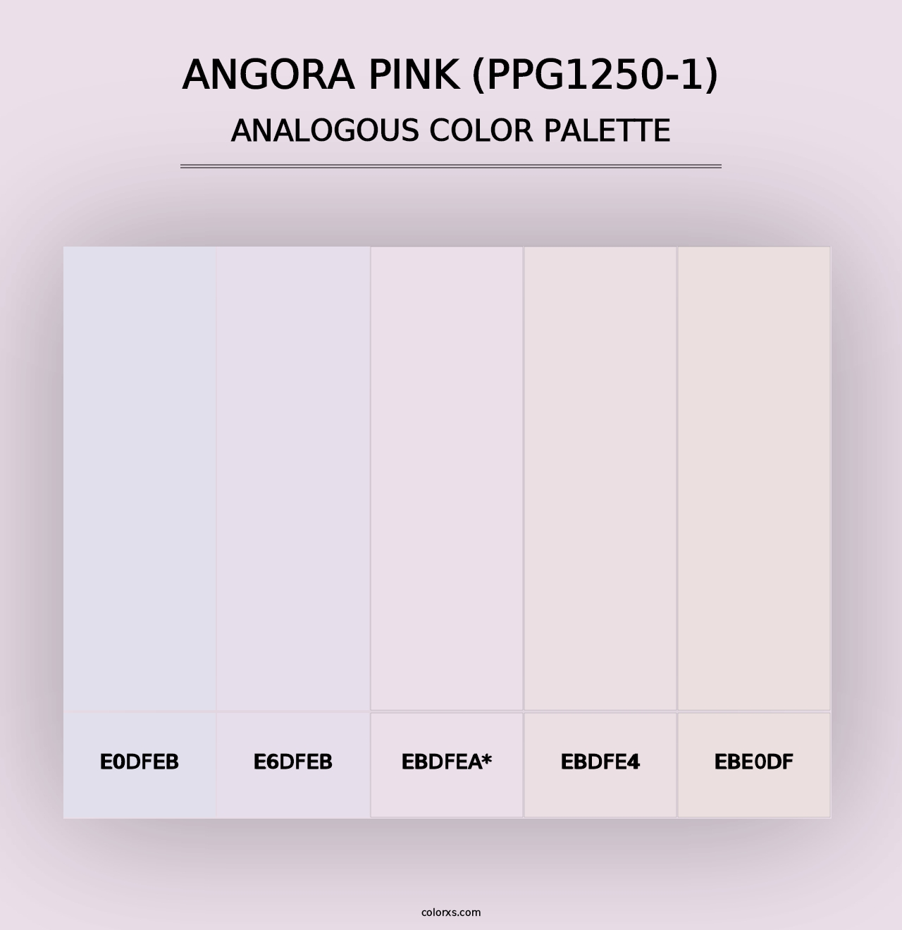 Angora Pink (PPG1250-1) - Analogous Color Palette